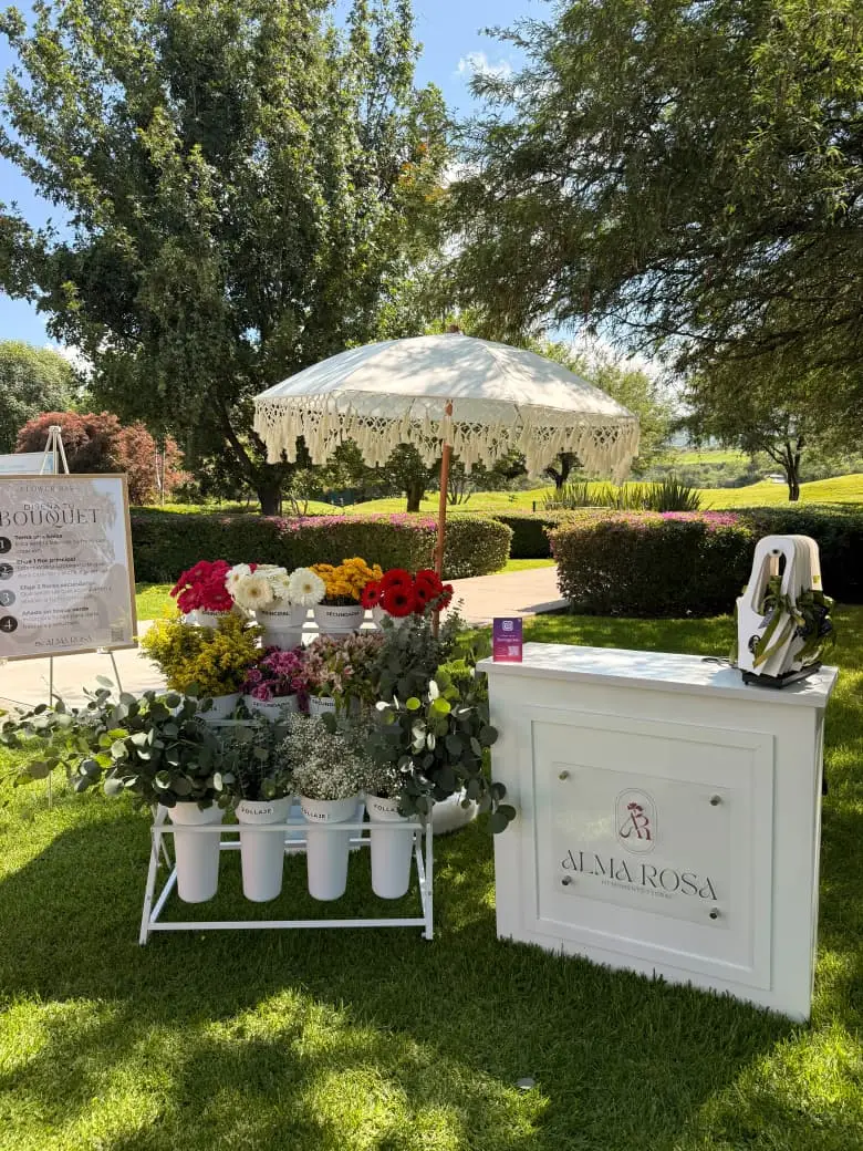 Flower Bar de Alma Rosa montado y listo